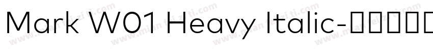 Mark W01 Heavy Italic字体转换